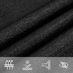 Sonnensegel 160 g/m² Schwarz 3x5 m HDPE