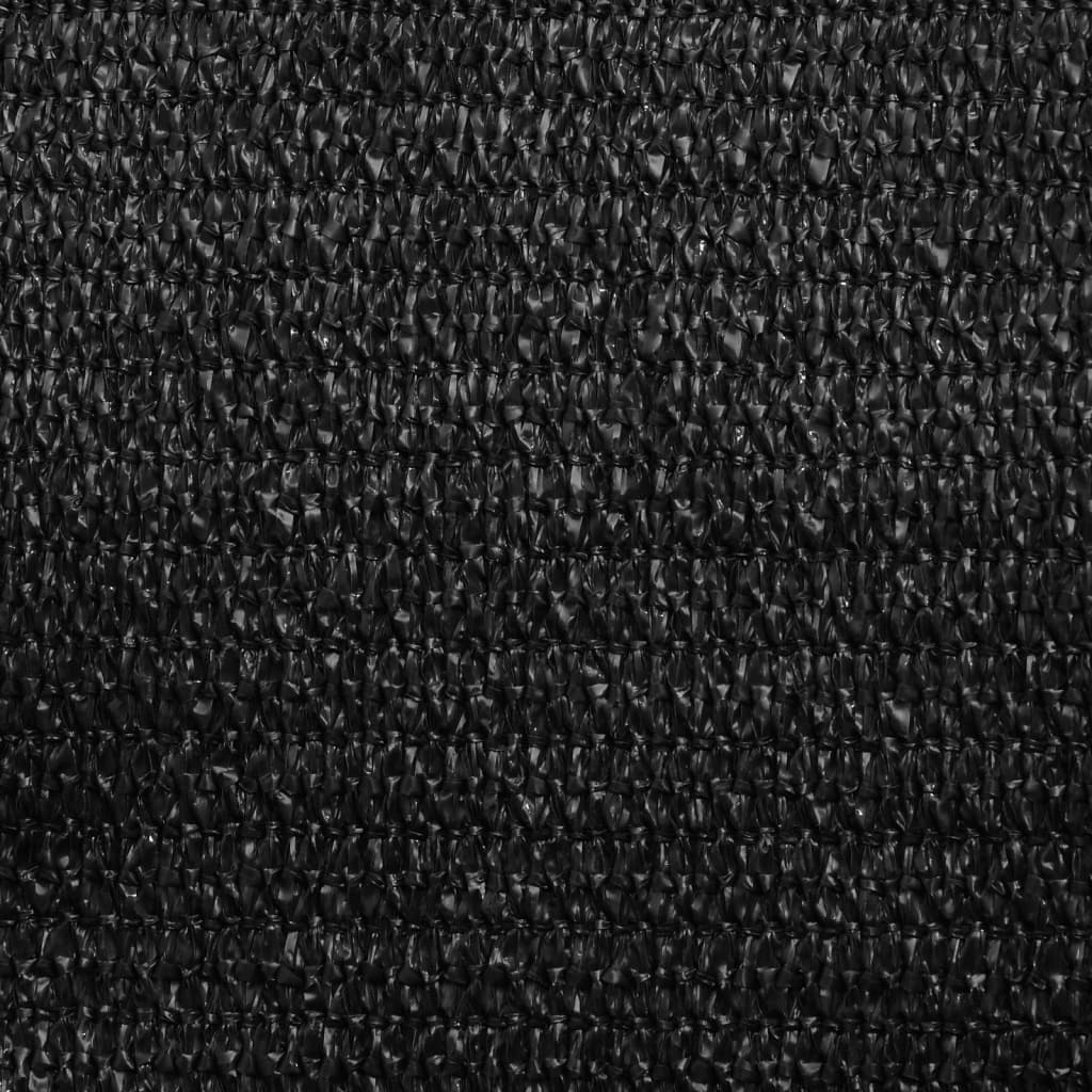 Sonnensegel 160 g/m² Schwarz 3x5 m HDPE
