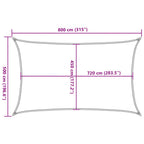 Sonnensegel 160 g/m² Braun 5x8 m HDPE