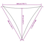 Sonnensegel 160 g/m² Braun 3x3x3 m HDPE
