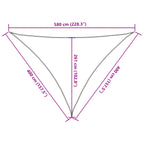 Sonnensegel 160 g/m² Braun 4x4x5,8 m HDPE