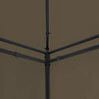 Pavillon mit Vorhängen 600x298x270 cm Taupe 180 g/m²