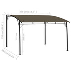 Garten-Sonnenschutz 3x3x2,55 m Taupe