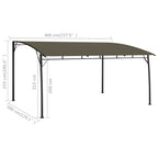 Garten-Sonnenschutz 4x3x2,55 m Taupe