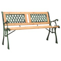 Gartenbank 122 cm Gusseisen und Massivholz Tanne