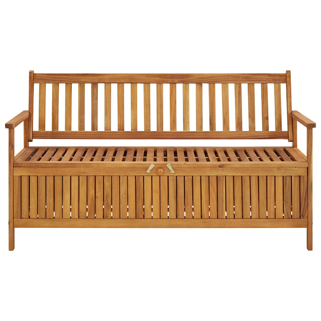 Gartenbank mit Stauraum 148 cm Massivholz Akazie