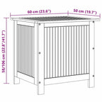 Garten-Aufbewahrungsbox 60x50x58 cm Massivholz Akazie