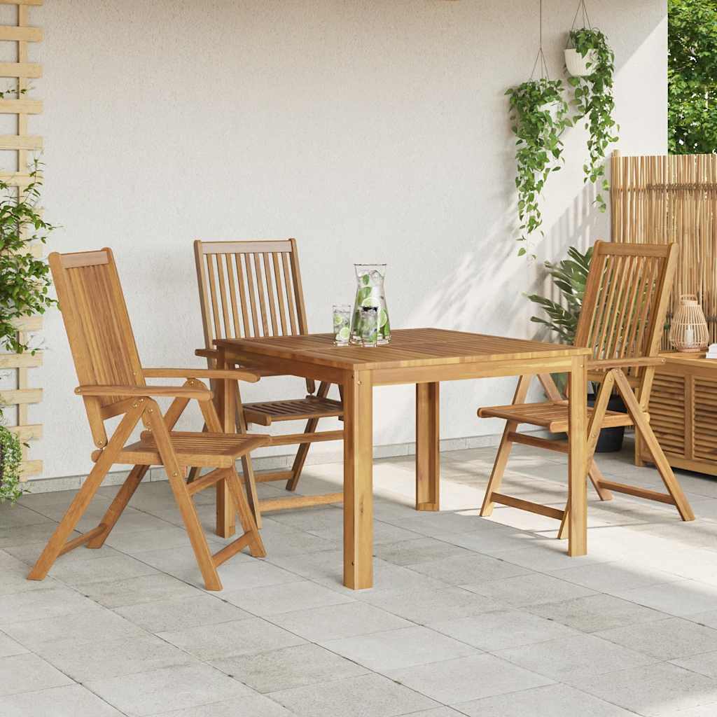 Klappbare Gartenstühle 3 Stk. Massivholz Akazie