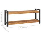 Sitzbank 120 cm Massivholz Teak