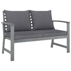 4-tlg. Garten-Lounge-Set mit Auflagen Massivholz Akazie