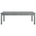 Couchtisch 100x50x33 cm Grau Massivholz Akazie