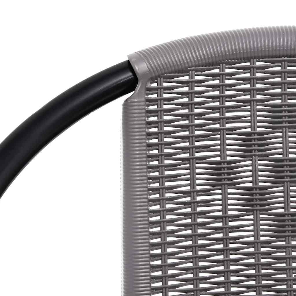 Gartenstühle 2 Stk. Kunststoff Rattan-Optik und Stahl 110 kg