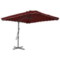 Sonnenschirm mit Stahl-Mast 250x250x230 cm Bordeauxrot