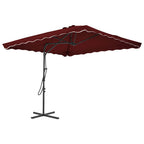 Sonnenschirm mit Stahl-Mast 250x250x230 cm Bordeauxrot