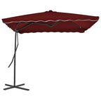 Sonnenschirm mit Stahl-Mast 250x250x230 cm Bordeauxrot