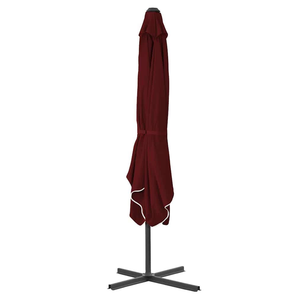 Sonnenschirm mit Stahl-Mast 250x250x230 cm Bordeauxrot