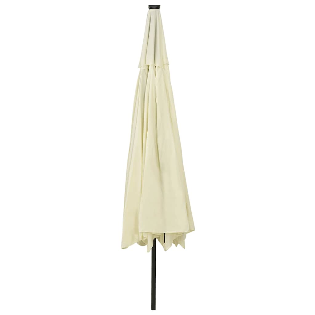 Sonnenschirm mit LED-Beleuchtung 400 cm Sandweiß