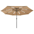 Sonnenschirm mit LED-Beleuchtung 400 cm Taupe