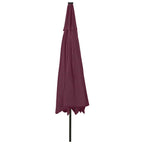 Sonnenschirm mit LED-Beleuchtung 400 cm Bordeaux