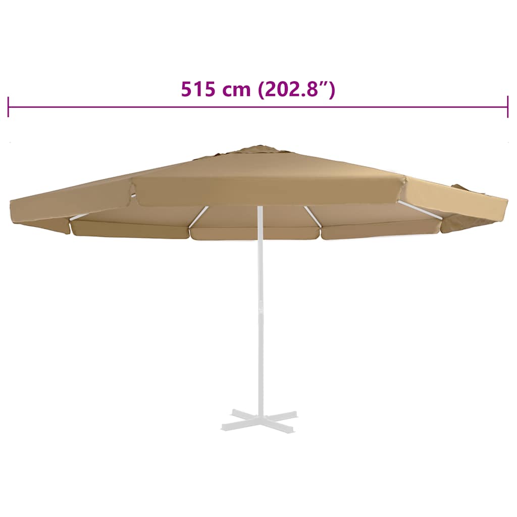 Ersatzbezug für Sonnenschirm Taupe 515 cm