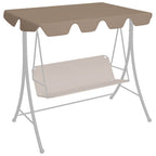 Ersatzdach für Hollywoodschaukel Taupe 188/168x145/110 cm