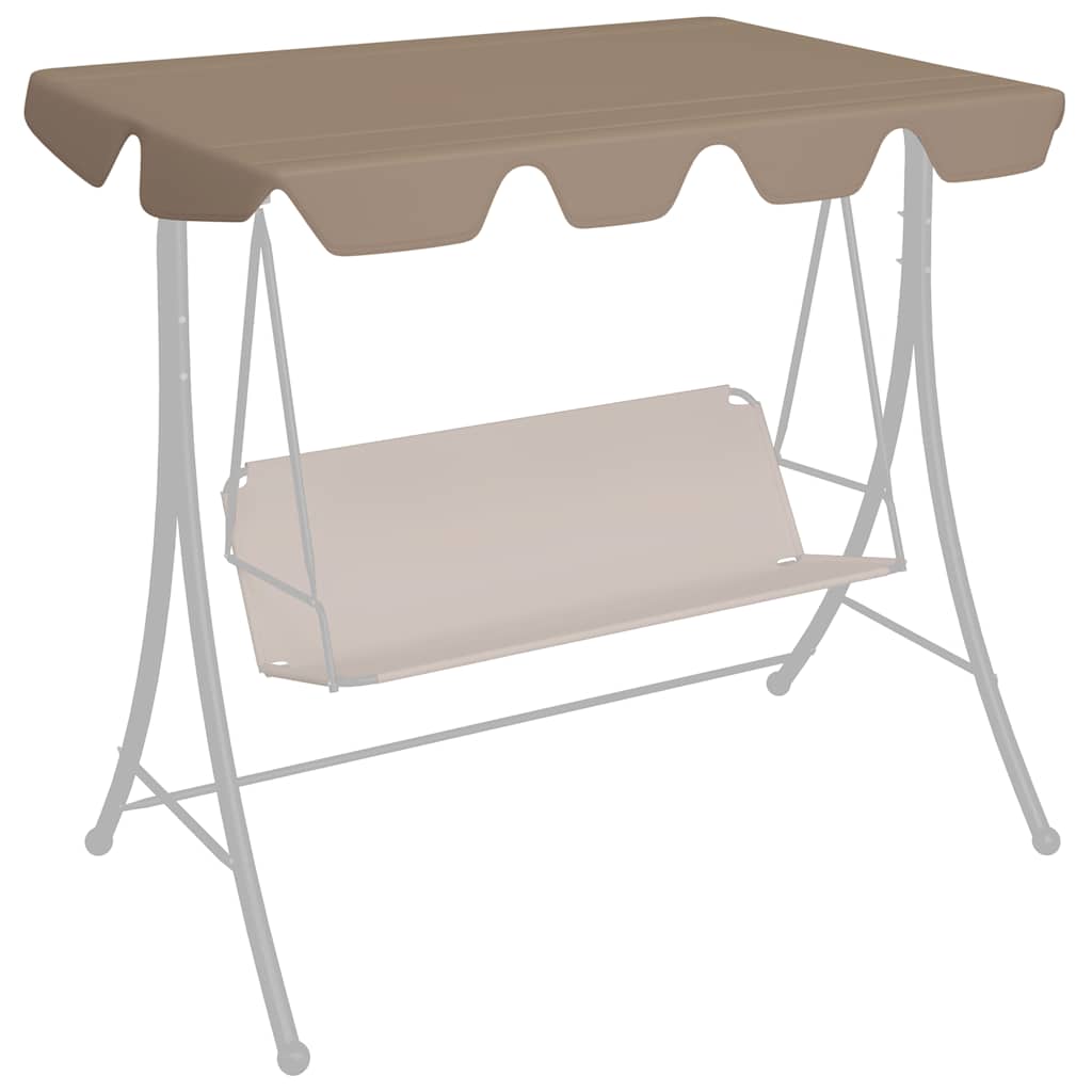 Ersatzdach für Hollywoodschaukel Taupe 188/168x145/110 cm
