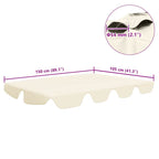 Ersatzdach für Hollywoodschaukel Creme 150/130x105/70 cm