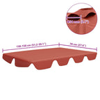Ersatzdach für Hollywoodschaukel Terracotta 150/130x105/70 cm