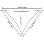 Sonnensegel Oxford-Gewebe Dreieckig 3x4x5 m Anthrazit