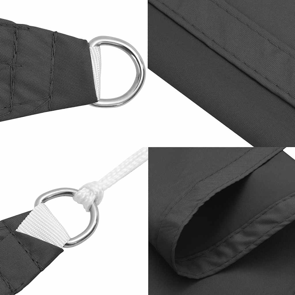 Sonnensegel Oxford-Gewebe Dreieckig 3x4x4 m Anthrazit