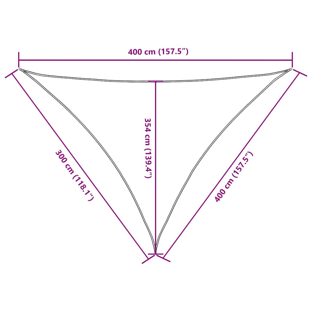 Sonnensegel Oxford-Gewebe Dreieckig 3x4x4 m Anthrazit