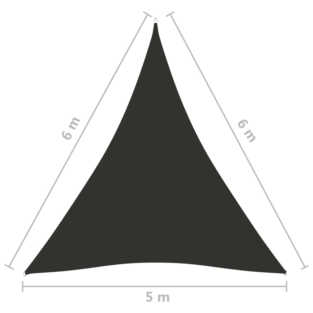 Sonnensegel Oxford-Gewebe Dreieckig 5x6x6 m Anthrazit