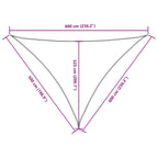 Sonnensegel Oxford-Gewebe Dreieckig 5x6x6 m Anthrazit