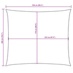 Sonnensegel Oxford-Gewebe Rechteckig 2x2,5 m Beige