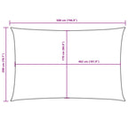Sonnensegel Oxford-Gewebe Rechteckig 2x5 m Beige