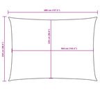 Sonnensegel Oxford-Gewebe Rechteckig 2,5x4 m Beige