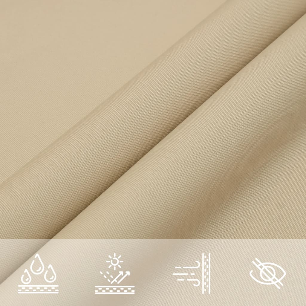 Sonnensegel Oxford-Gewebe Rechteckig 6x7 m Beige