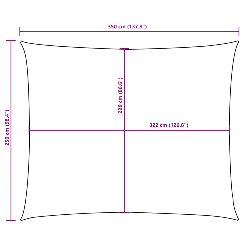 Sonnensegel Oxford-Gewebe Rechteckig 2,5x3,5 m Weiß