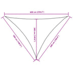 Sonnensegel Oxford-Gewebe Dreieckig 5x5x6 m Weiß