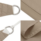 Sonnensegel Oxford-Gewebe Quadratisch 7x7 m Taupe