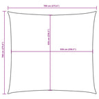 Sonnensegel Oxford-Gewebe Quadratisch 7x7 m Taupe