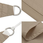 Sonnensegel Oxford-Gewebe Rechteckig 2x4 m Taupe