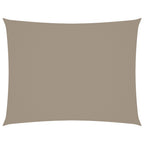 Sonnensegel Oxford-Gewebe Rechteckig 5x6 m Taupe