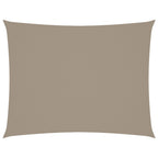 Sonnensegel Oxford-Gewebe Rechteckig 5x7 m Taupe