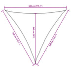 Sonnensegel Oxford-Gewebe Dreieckig 3x3x3 m Taupe