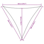 Sonnensegel Oxford-Gewebe Dreieckig 6x6x6 m Taupe