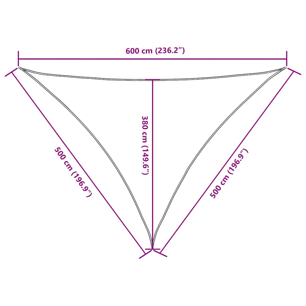 Sonnensegel Oxford-Gewebe Dreieckig 5x5x6 m Dunkelgrün