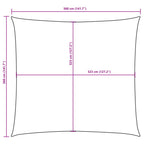 Sonnensegel Oxford-Gewebe Quadratisch 3,6x3,6 m Blau