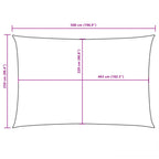 Sonnensegel Oxford-Gewebe Rechteckig 2,5x5 m Blau