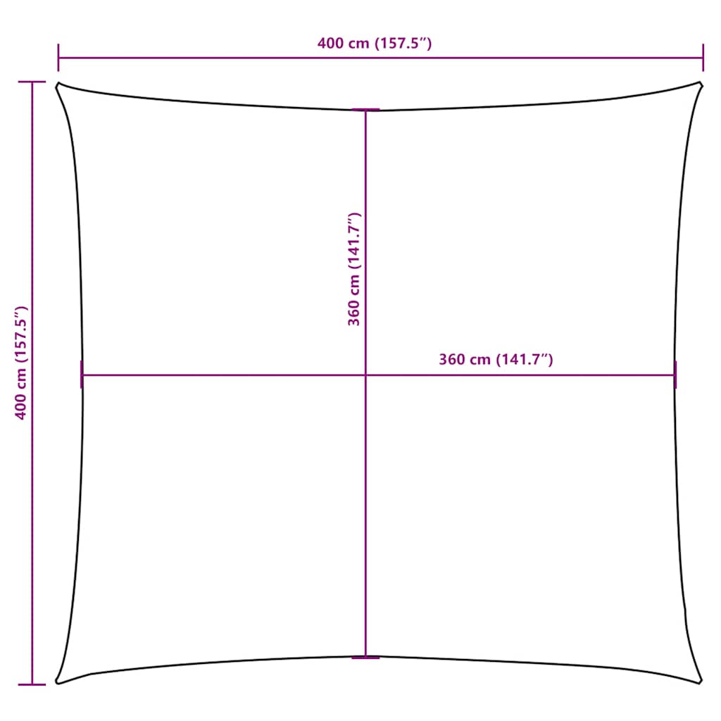 Sonnensegel Oxford-Gewebe Quadratisch 4x4 m Gelb